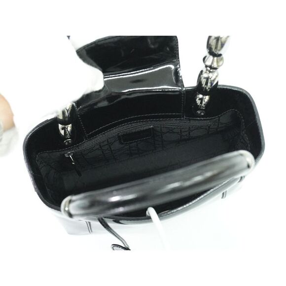 Dior Maris Pearl Black Patent Leather Handbag (Pre-Owned) - Picture 5 of 16